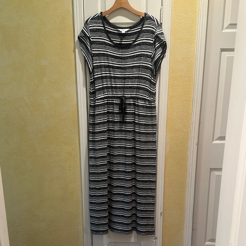 Striped Black and White Women's Dress